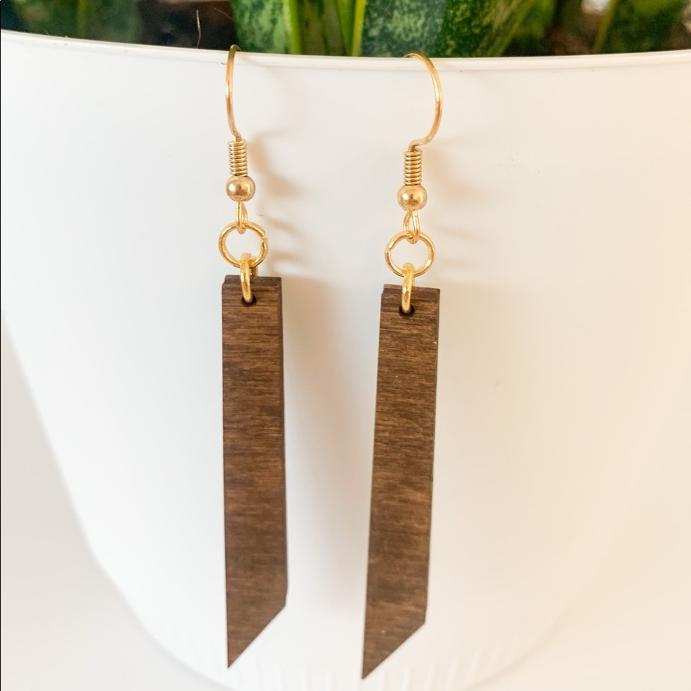Wood Dangle Earrings
